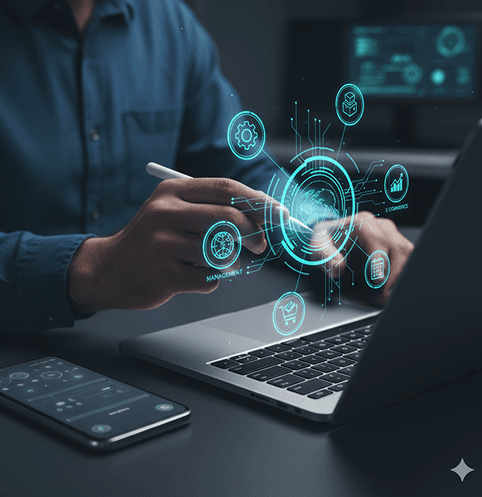 Core Principles - Hands holding plants with sustainability network